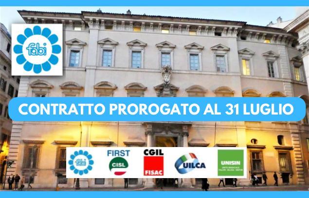 CONTRATTO PROROGATO AL 31 LUGLIO, MERCOLEDÌ 3 MAGGIO GLI ATTIVI PER UNITARI