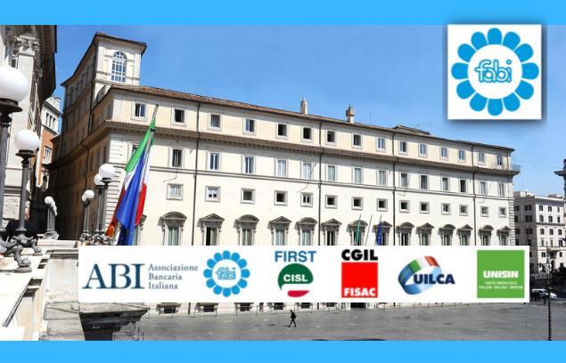 ABI E SINDACATI AL GOVERNO: «CORREGGERE LA NORMA SUI MUTUI DEI DIPENDENTI BANCARI»