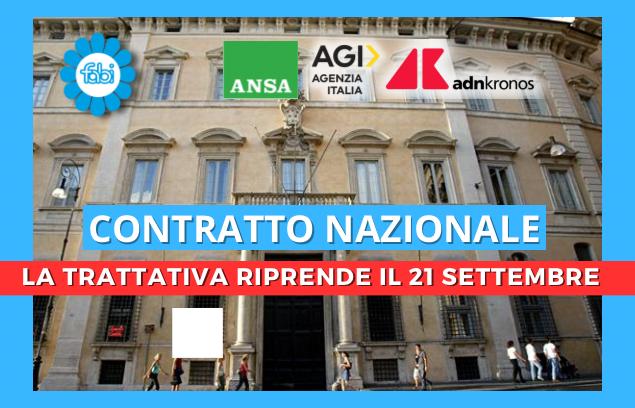 CONTRATTO, TERZO INCONTRO IN ABI IL 21 SETTEMBRE