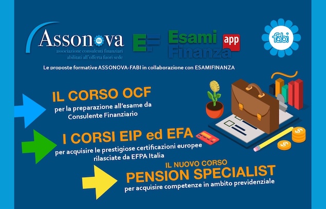 CONSULENTE FINANZIARIO O PENSION SPECIALIST? SCEGLI IL TUO FUTURO CON I NUOVI CORSI ASSONOVA