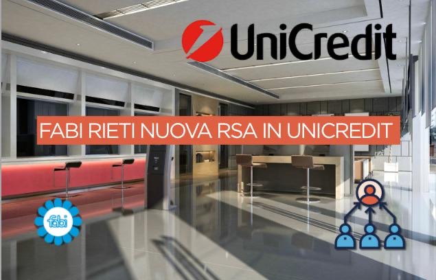 FABI RIETI, NUOVA RSA IN UNICREDIT