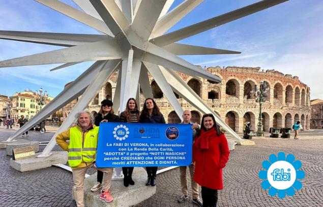 SOLIDARIETÀ, LA FABI DI VERONA AL FIANCO DI “NOTTI MAGICHE” PER CHI VIVE IN STRADA
