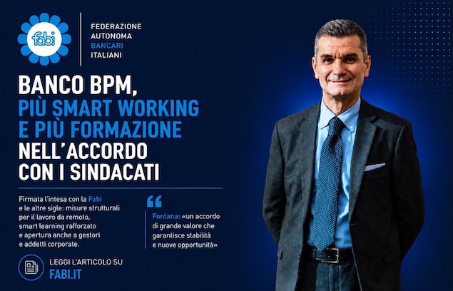 BANCO BPM, PIÙ SMART WORKING E PIÙ FORMAZIONE NELL’ACCORDO CON I SINDACATI