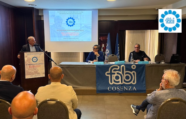 FABI COSENZA, AL XI CONGRESSO LE SFIDE DEL CREDITO TRA TECNOLOGIA E OCCUPAZIONE