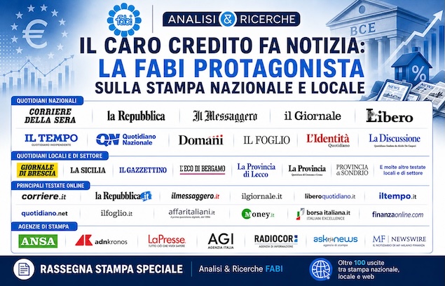 IL CARO CREDITO FA NOTIZIA: LA FABI PROTAGONISTA SULLA STAMPA NAZIONALE E LOCALE