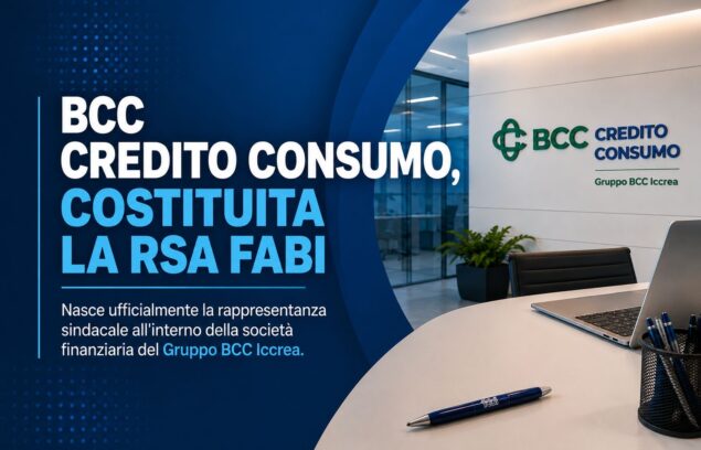 BCC CREDITO CONSUMO, COSTITUITA LA RSA FABI