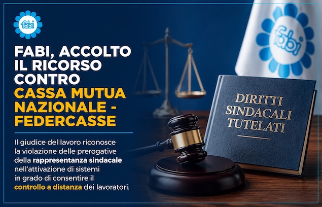 FABI, ACCOLTO IL RICORSO CONTRO CASSA MUTUA NAZIONALE – FEDERCASSE