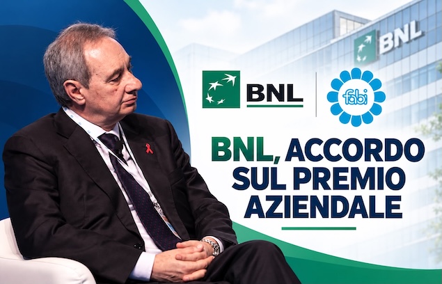 BNL, ACCORDO SUL PREMIO AZIENDALE